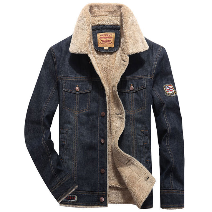Herren Denim Jacke mit weichem Fleecefutter Drune