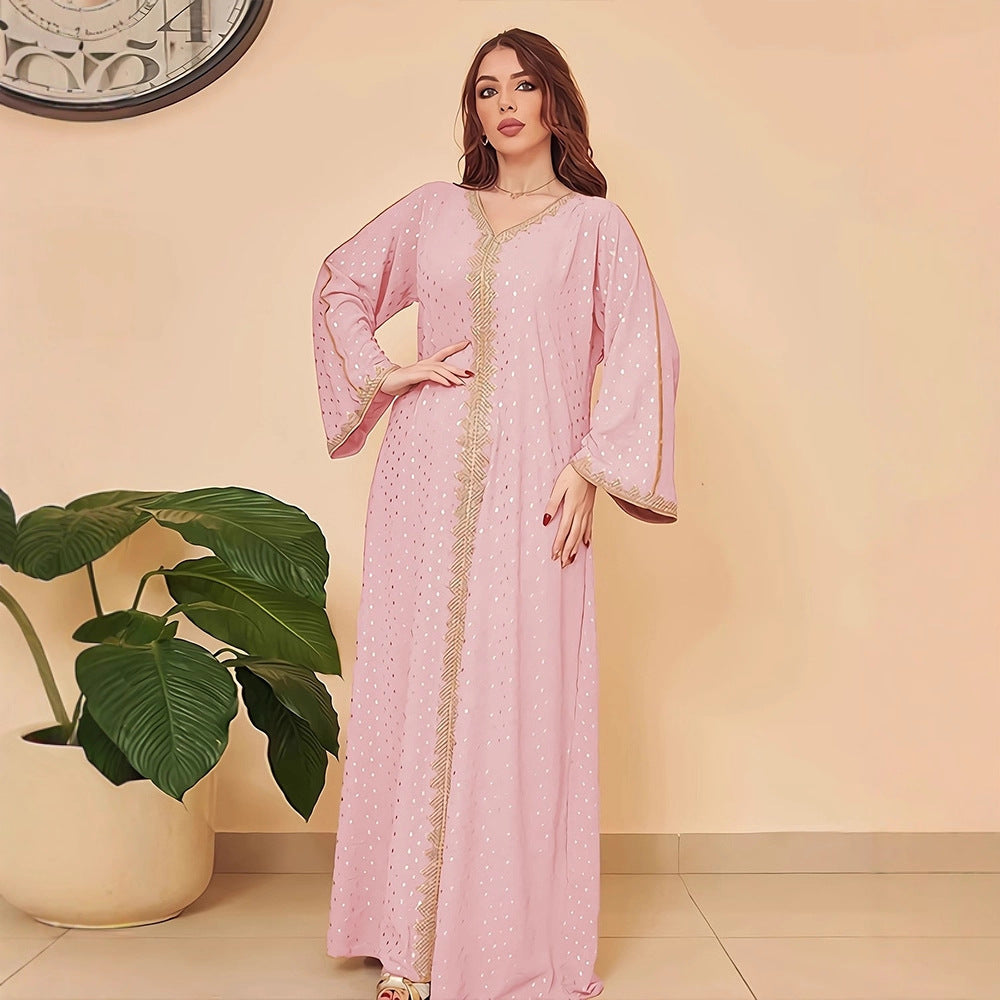 Damen Elegantes Kaftan Kleid Drune