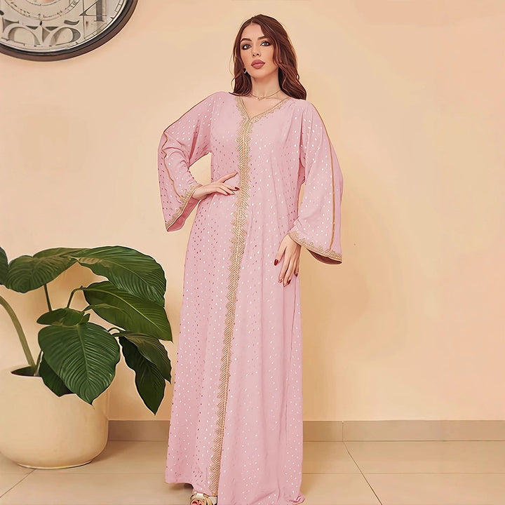 Damen Elegantes Kaftan Kleid Drune