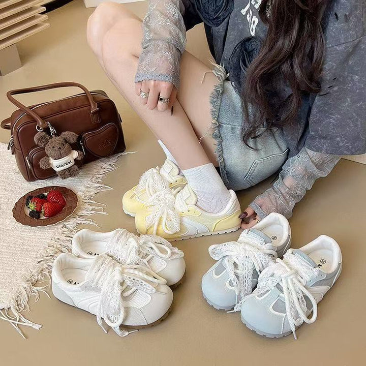 Damen Sneaker mit eleganten Spitzenakzenten und komfortabler Dämpfung Drune