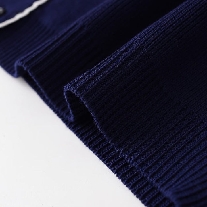 Damen Strickjacke mit dekorativem Kragen und Knopfverschluss Drune