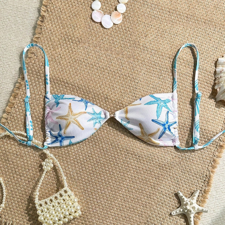 Damen Triangel-Bikini mit maritimen Sternenmuster Drune