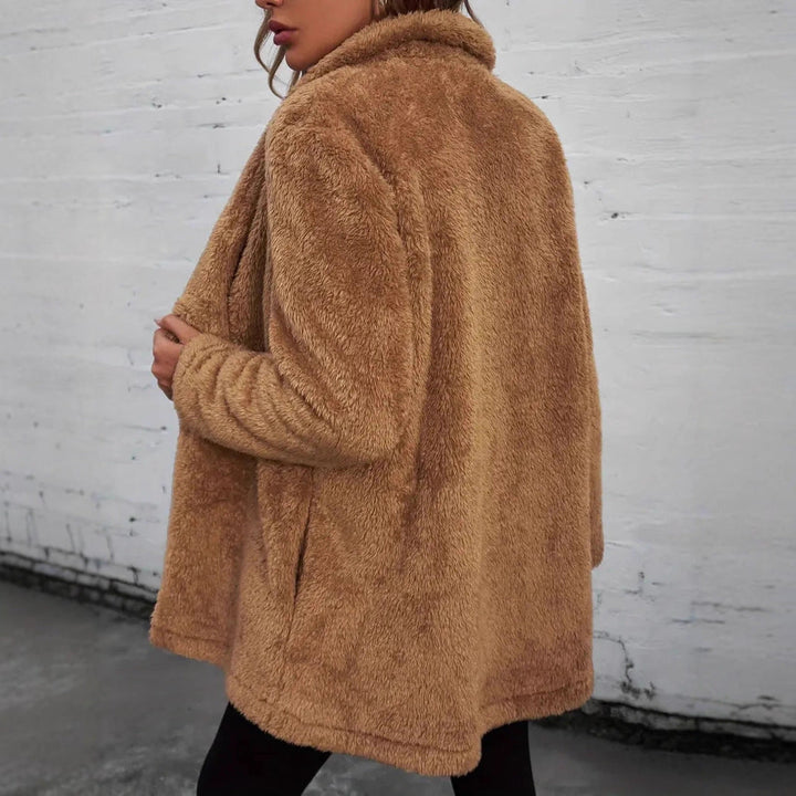 Drune | Frauen Fluffy Offene Jacke Weiches Überwerfen