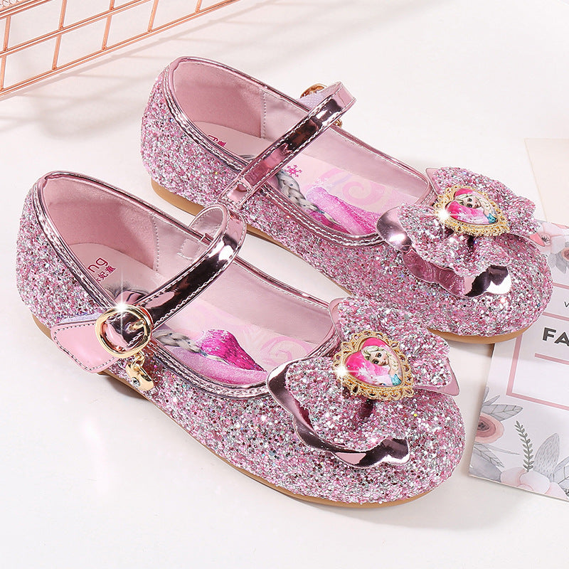 Mädchen Glitzernde Ballerinas mit Blumendekor Drune