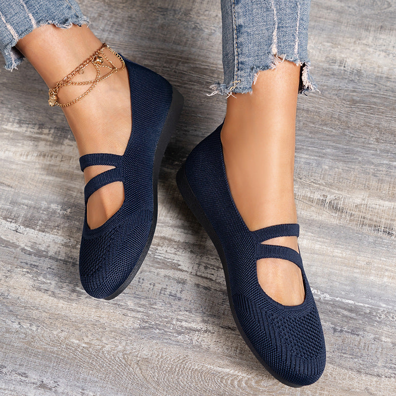 Atmungsaktive Mesh flache Schuhe Drune