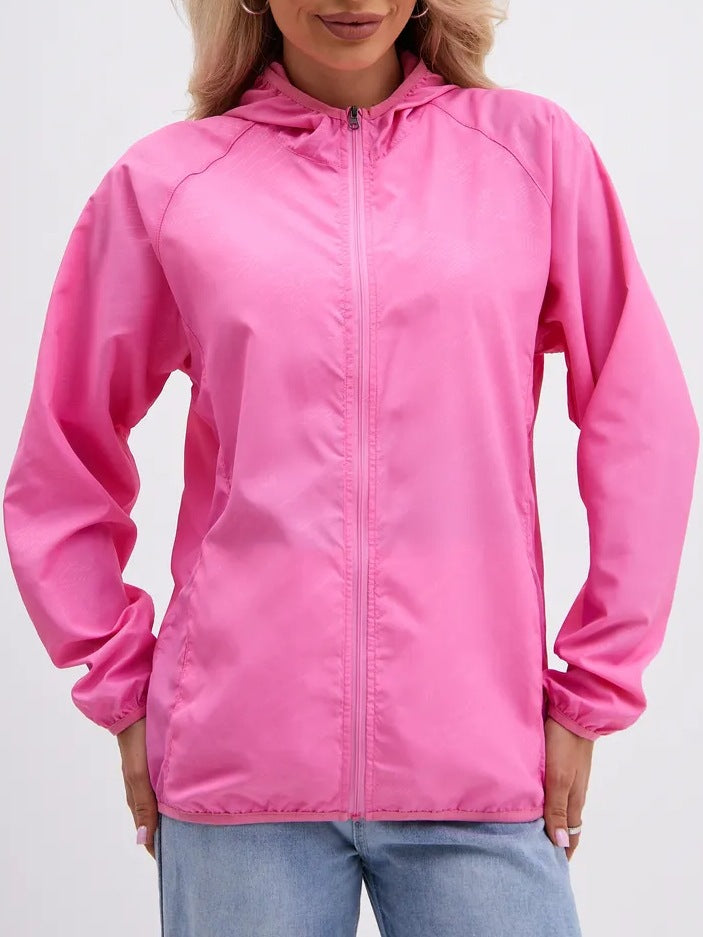 Damen Leichte Sportjacke mit Kapuze