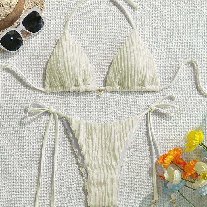 Damen Triangel-Bikinioberteil mit strukturierter Textur Drune