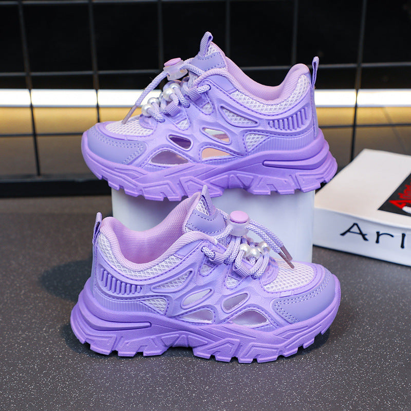 Mädchen Leichte Performance Sneakers mit Atmungsaktivem Mesh-Oberleder Drune