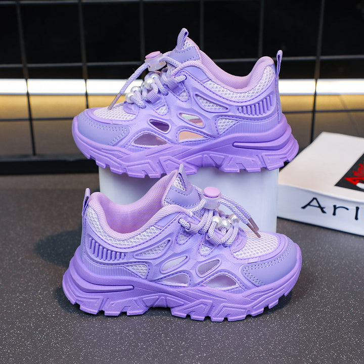 Mädchen Leichte Performance Sneakers mit Atmungsaktivem Mesh-Oberleder Drune