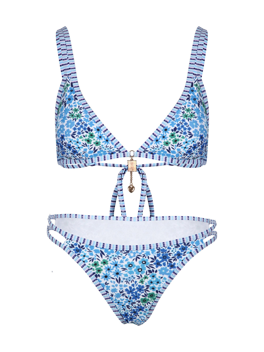 Damen Blumenmuster Bikini Drune