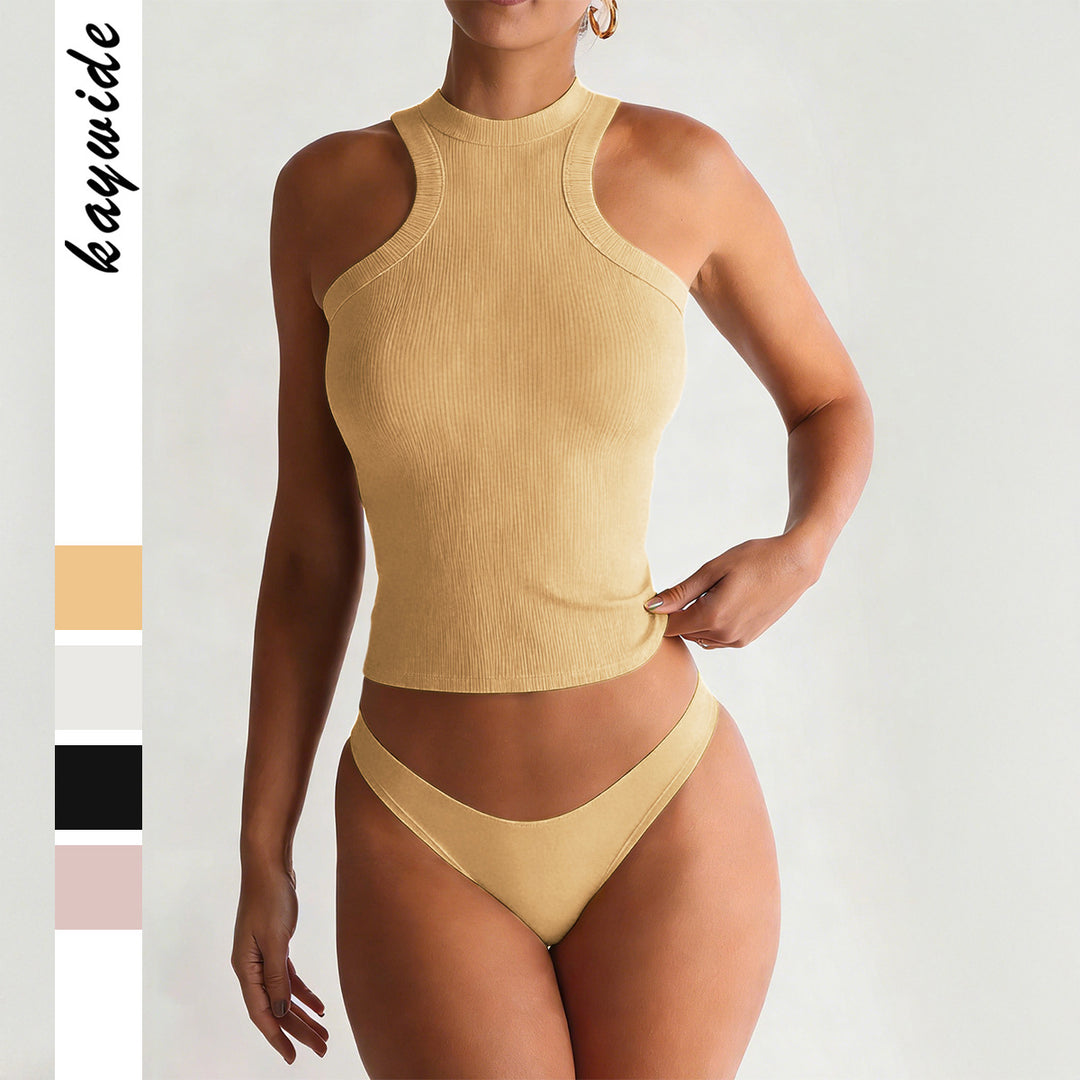 Damen Sportliches Trägershirt aus elastischem Material mit hochwertiger Rippstruktur Drune
