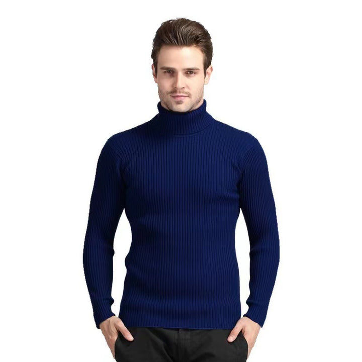 Herren Rollkragenpullover aus hochwertigem Strickmaterial mit Rippstruktur Drune