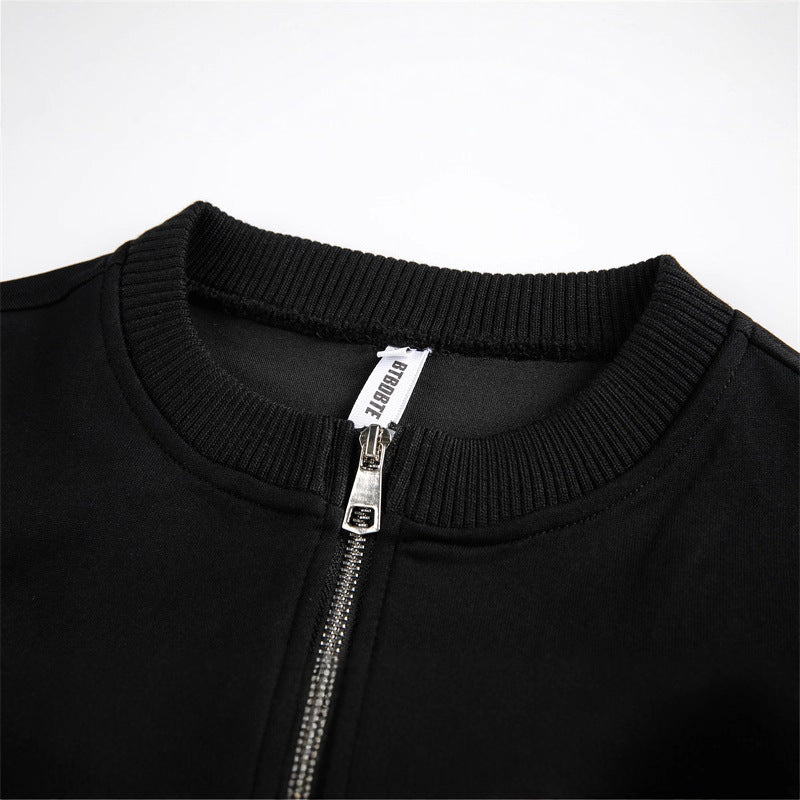 Damen Bestickte Bomberjacke mit Tulpen‑Stickereien und Rippbündchen Drune