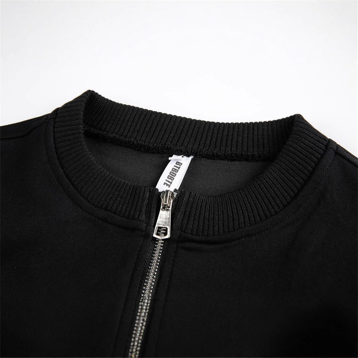 Damen Bestickte Bomberjacke mit Tulpen‑Stickereien und Rippbündchen Drune