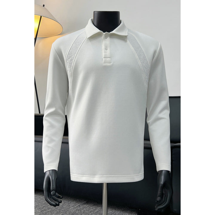 Herren Sportliches Langarm Polo-Shirt Drune