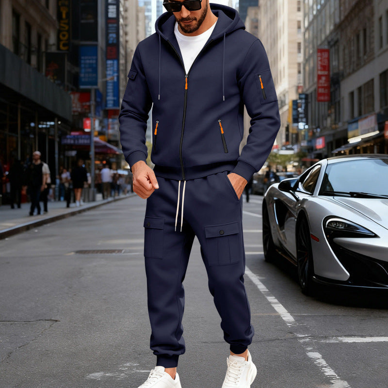 Herren Sportlicher Kapuzenanzug mit Taschen und praktischem Design Drune