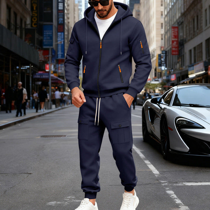 Herren Sportlicher Kapuzenanzug mit Taschen und praktischem Design Drune