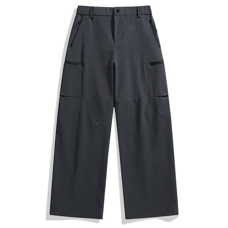 Herren Technische Utility-Cargo-Hose mit weitem Bein, elastischem Bund & Reißverschlusstaschen Drune