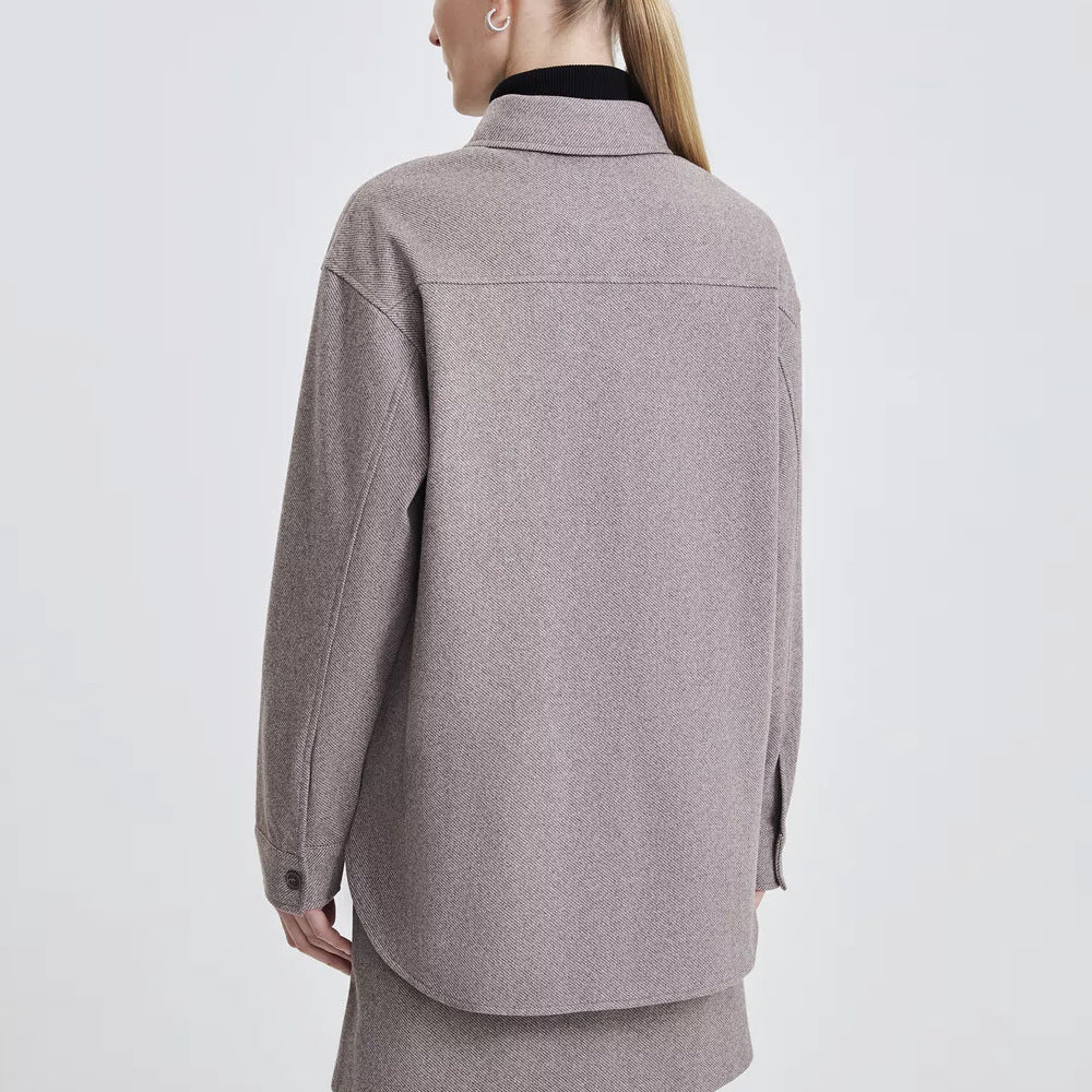 Damen zeitlose Mehrzweck-Jacke aus hochwertigem Twill-Wollmix Drune