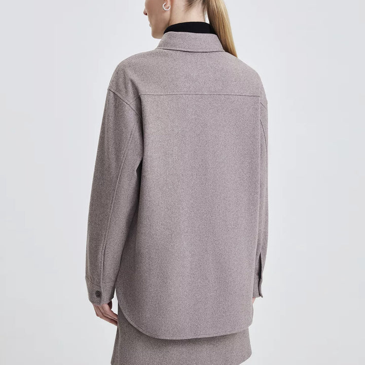 Damen zeitlose Mehrzweck-Jacke aus hochwertigem Twill-Wollmix Drune