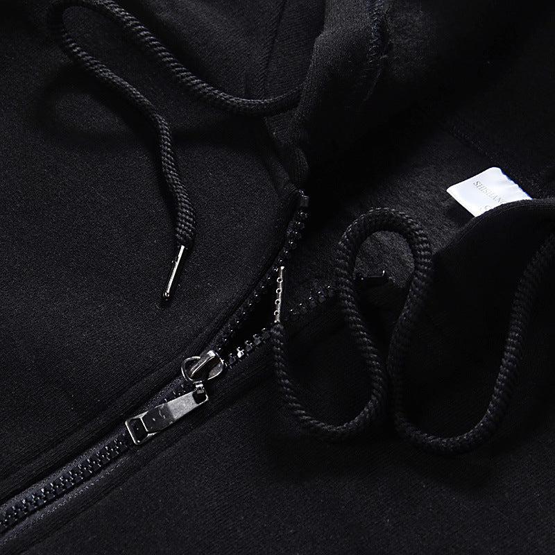 Damen nan extraweit geschnittener Zip-Hoodie mit verstärkter Kapuze, flachen Nähten und weichem Fleece-Innenfutter Drune