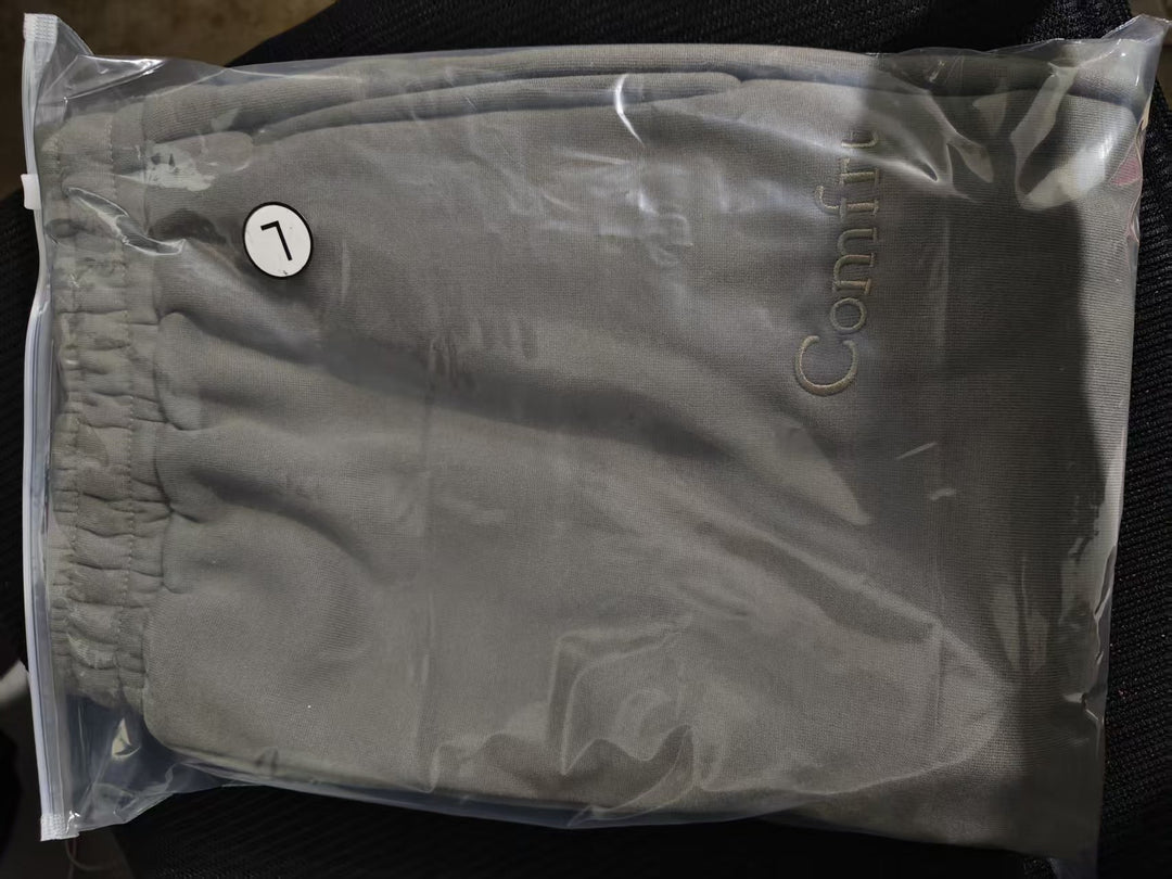 Damen nan lässige Sweatpants mit hohem Bund, seitlichen Eingrifftaschen und elastischen Bündchen Drune