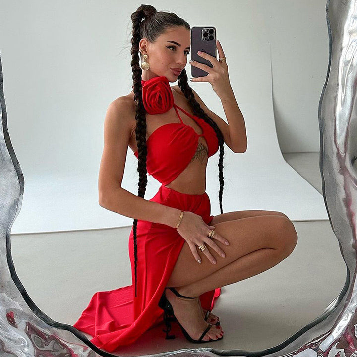 Damen verführerisches Cocktail-Kleid mit innovativem Wickel-Design Drune