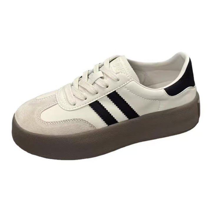 Damen Plateausneakers mit eleganter Oberflächenstruktur und rutschfester Sohle Drune