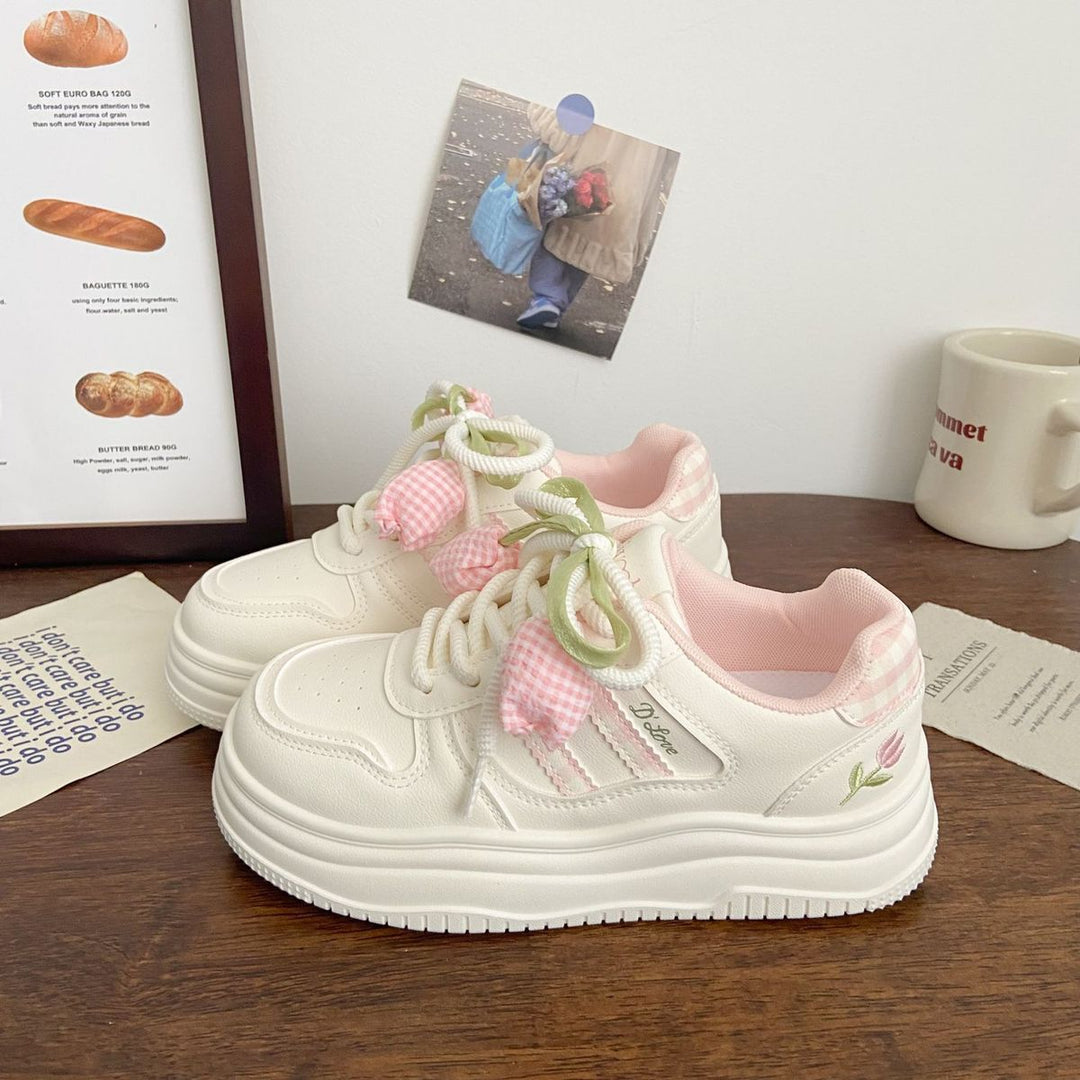 Damen Modische Sneakers mit verspielten Basketdetails und dämpfender Sohle Drune