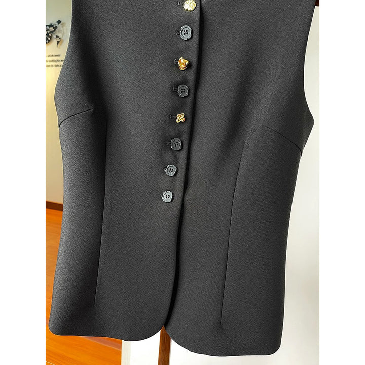 Damen Stilvolle ärmellose Blazer-Weste Drune