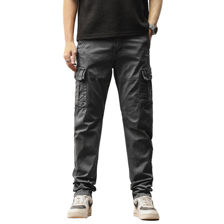 Herren Utility-Cargo-Hose im Vintage-Workwear-Look mit verstärkten Kniepartien und extra Stauraum Drune