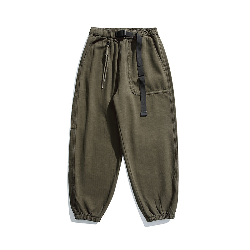 Herren Lockere Cargo-Jogginghose mit elastischem Bund Kordelzug und Utility-Taschen Drune