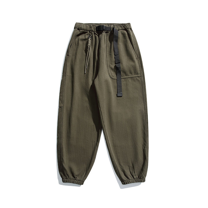 Herren Lockere Cargo-Jogginghose mit elastischem Bund Kordelzug und Utility-Taschen Drune