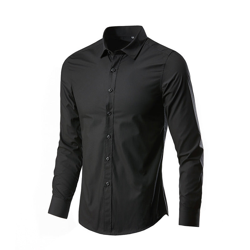 Herren nan Slim-Fit Businesshemd aus Stretch-Baumwollmix mit Kentkragen Drune