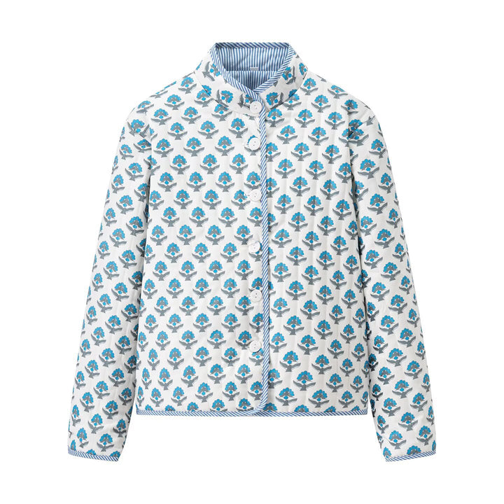 Damen leichte Baumwolljacke mit floralem Muster Drune