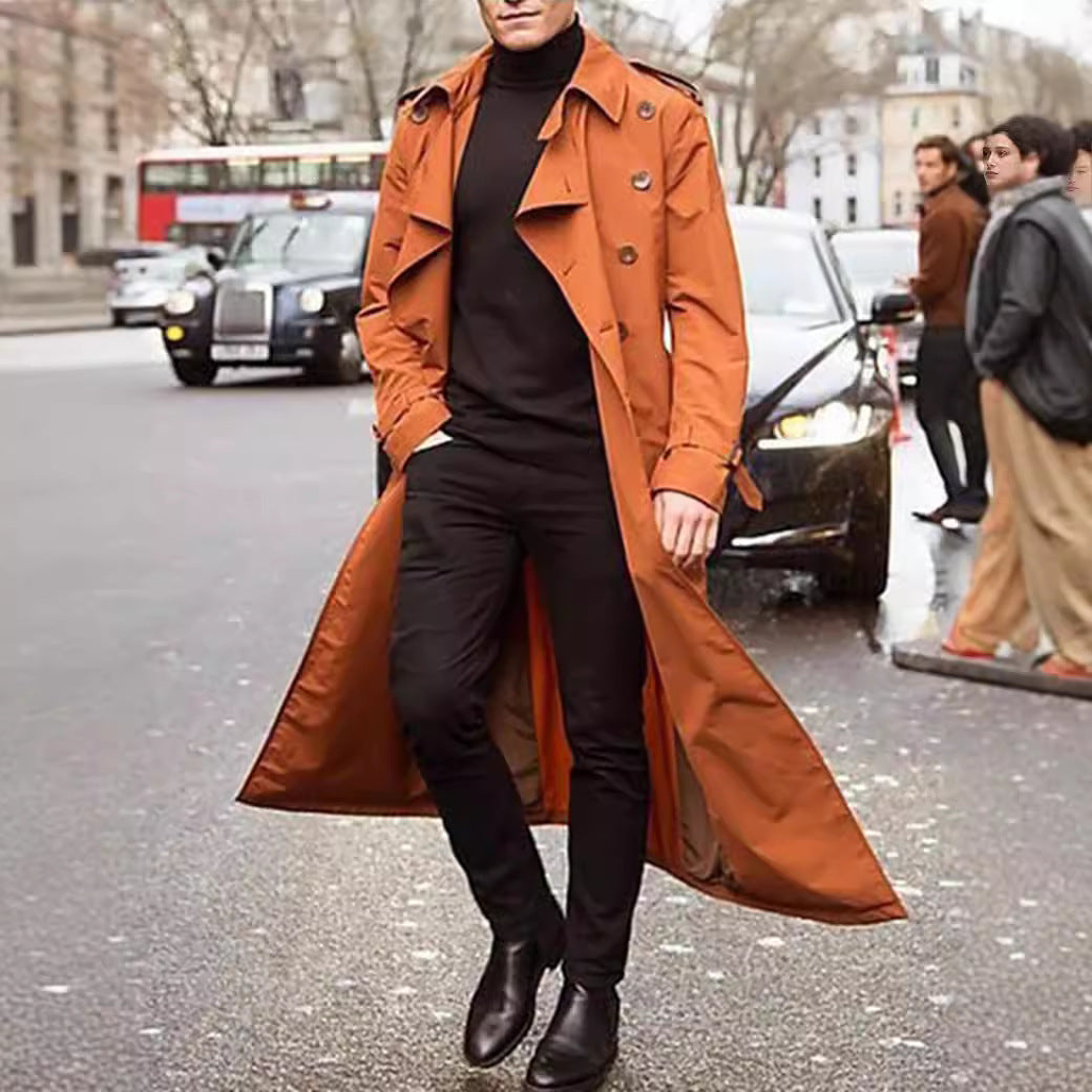 Herren klassischer Trenchcoat Drune