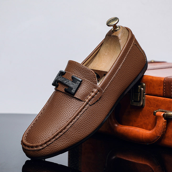 Herren Elegante Mokassins mit Metallverschluss
