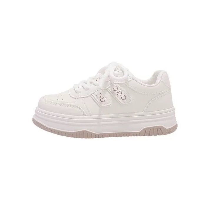 Damen Plateau‑Sneaker mit dicker Wedgesohle und Herz‑Applikation Drune