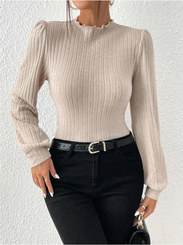 Drune CozyKnit geschopptes Rollkragenlangarm-Sweater