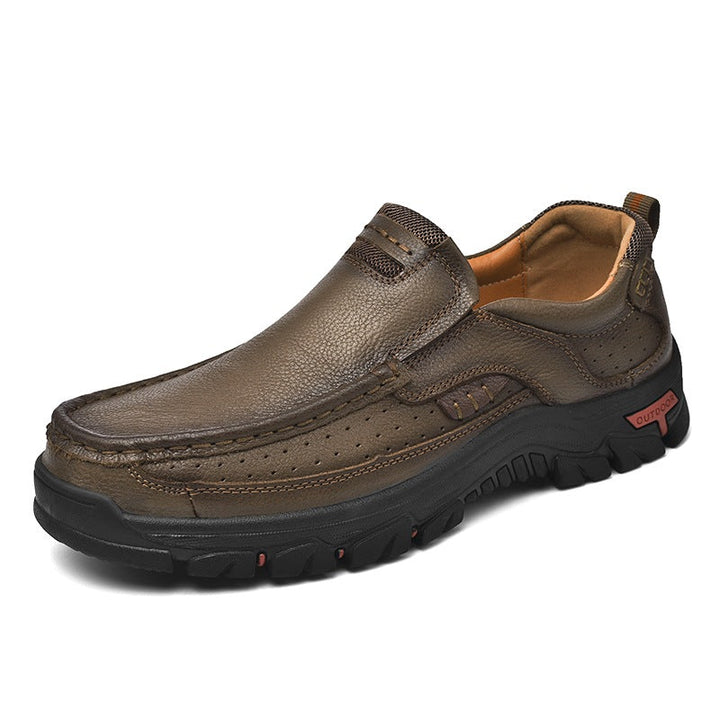 Herren Premium-Leder Mokassins mit rutschfester Laufsohle Drune