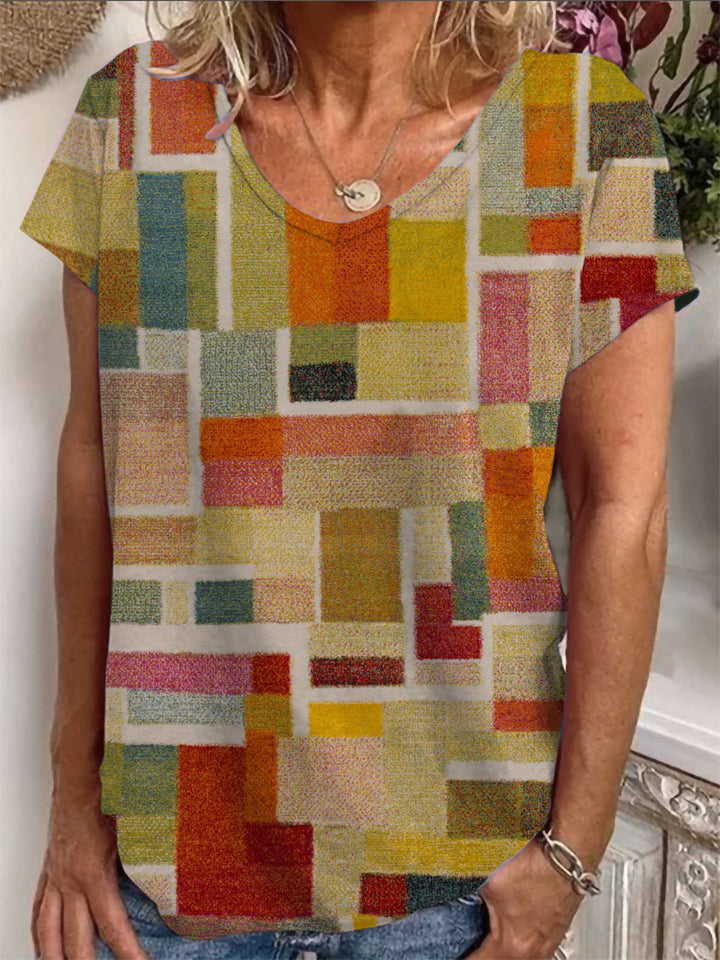Damen Lockere Bluse mit buntem Paisleymuster Drune