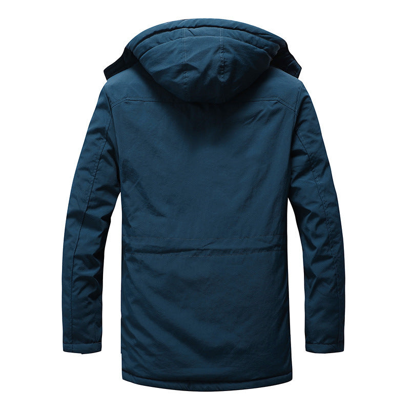 Herren Militärisch inspirierter Parka mit Sherpa-Innenfutter und Utility-Taschen Drune