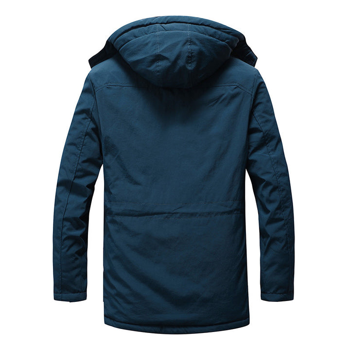 Herren Militärisch inspirierter Parka mit Sherpa-Innenfutter und Utility-Taschen Drune