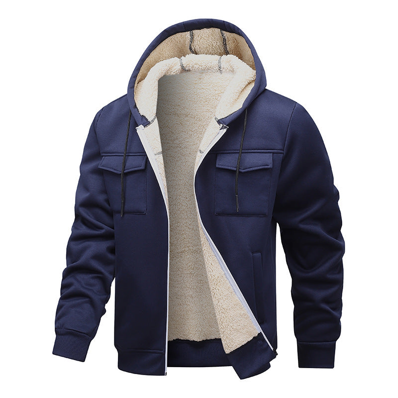 Herren Warm gefütterte Jacke Drune