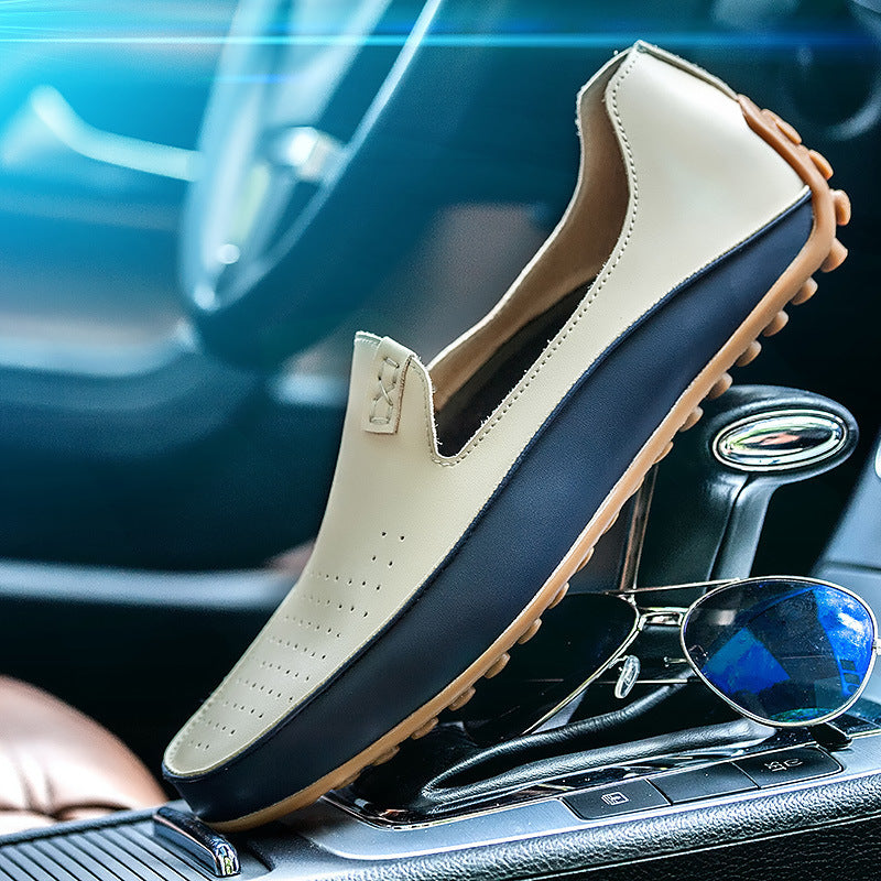 Damen eleganter Driving‑Mokassin mit weichem Lederlook, gepolstertem Komfortfußbett und profiliertem Noppenlaufsohle Drune