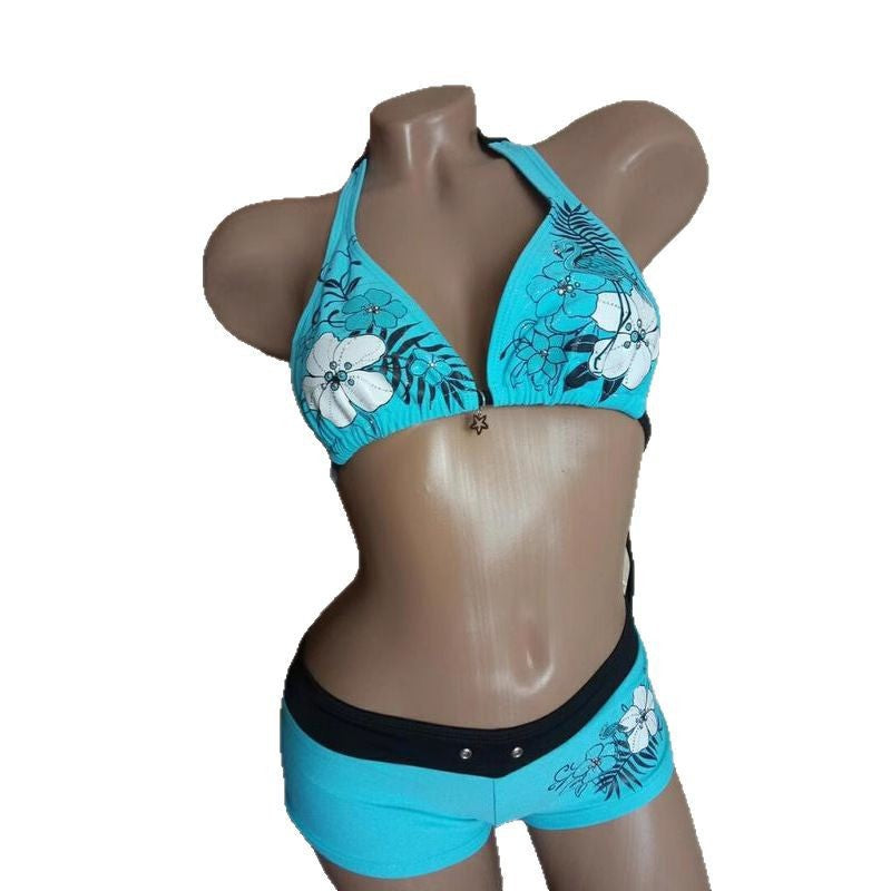 Damen-Bikini-Set mit floralem Design und verstellbaren Trägern Drune
