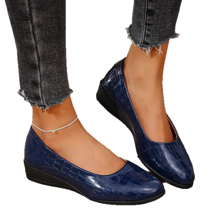 Damen Komfortable Ballerinas mit elegantem Krokodilmuster Drune
