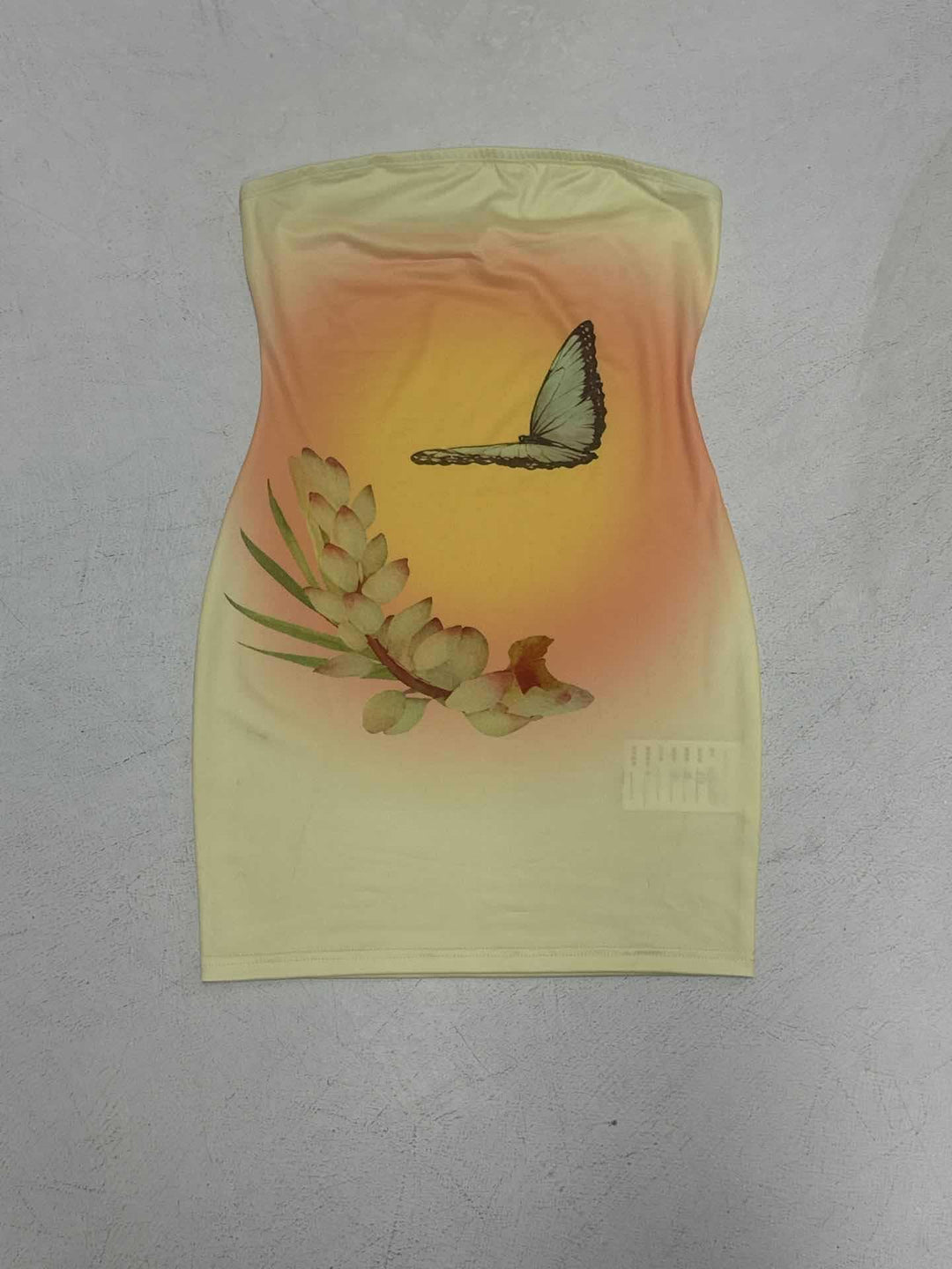 Damen Etuikleid mit floralem Motiv und asymmetrischem Schnitt Drune