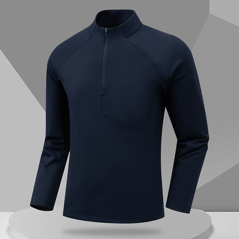 Herren Sportliches Langarmshirt mit Stehkragen Drune