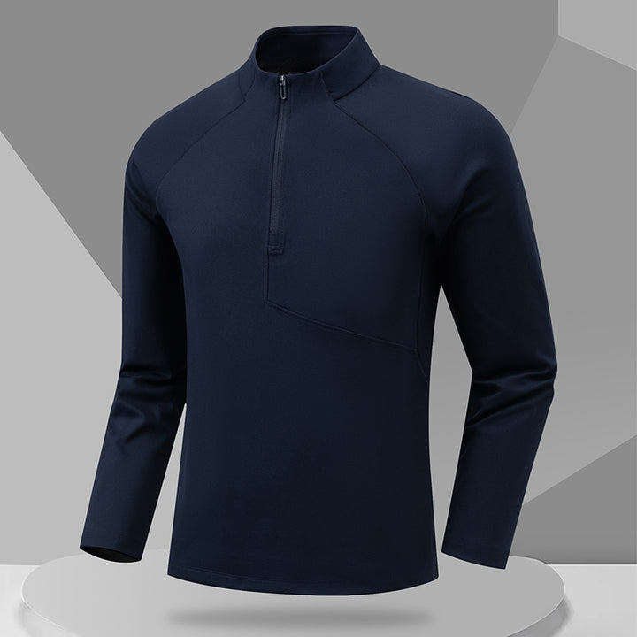 Herren Sportliches Langarmshirt mit Stehkragen Drune